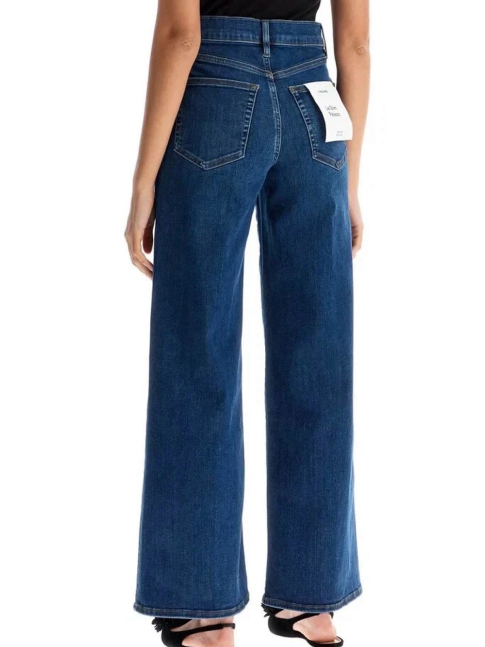 FRAME Le Slim Palazzo Wide Leg High Rise Jeans in Kinmount Sz 27 - Picture 3 of 8